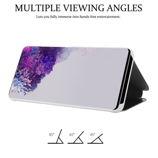 Etui for Samsung Galaxy S20 ULTRA Deksel Clear View Mirror Beskyttelsesetui med stativfunksjon 360 graders beskyttelse