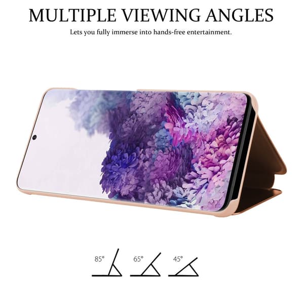 Etui for Samsung Galaxy S21 PLUS Deksel Clear View Mirror Beskyttelsesetui med stativfunksjon 360 graders beskyttelse