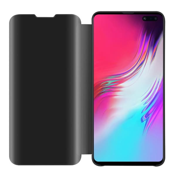 Samsung Galaxy S10 5G Lompakkokotelo Matkapuhelinkotelo Suojakuori Clear View Mirror Suojakotelo jalusta toiminto 360 asteen suojaus