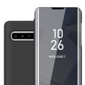 Pikkukuva 1 / 7: Samsung Galaxy S10 5G Lompakkokotelo Matkapuhelinkotelo Suojakuori Clear View Mirror Suojakotelo jalusta toiminto 360 asteen suojaus