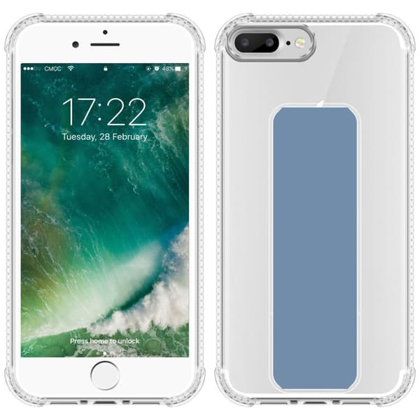 iPhone 7 PLUS / 7S PLUS / 8 PLUS Suojakuori Suojakotelo valmistettu joustavasta TPU-silikonista jossa on pidike ja jalusta-toiminto
