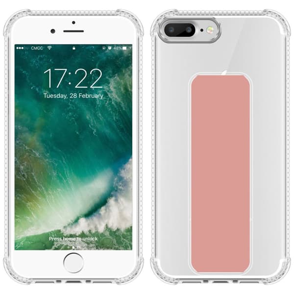 iPhone 7 PLUS / 7S PLUS / 8 PLUS Suojakuori Suojakotelo valmistettu joustavasta TPU-silikonista jossa on pidike ja jalusta-toiminto