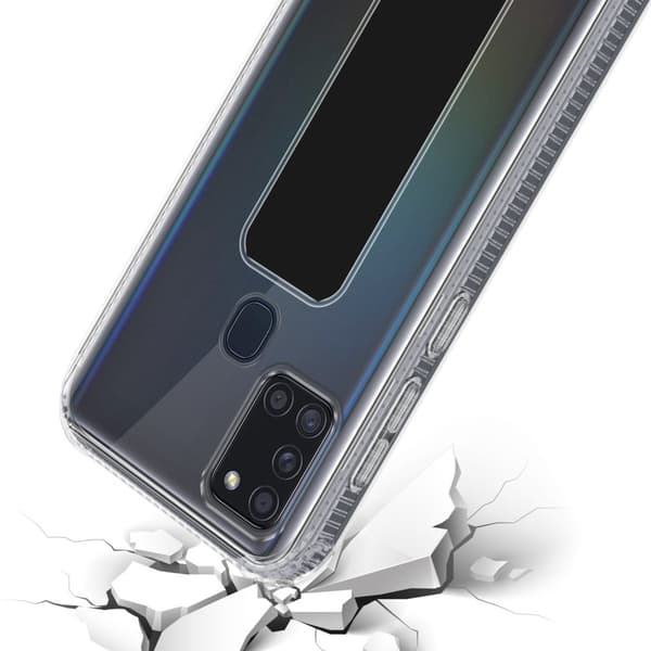 Samsung Galaxy A21s Suojakuori Suojakotelo valmistettu joustavasta TPU-silikonista jossa on pidike ja jalusta-toiminto