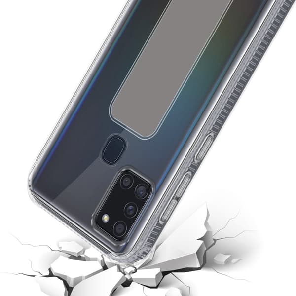 Samsung Galaxy A21s Suojakuori Suojakotelo valmistettu joustavasta TPU-silikonista jossa on pidike ja jalusta-toiminto