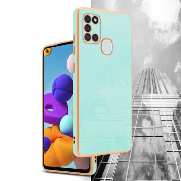 Samsung Galaxy A21s Fodral Mobilskydd Skal av flexibel TPU-silikon och med kameraskydd