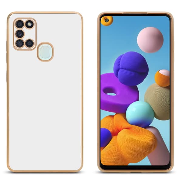 Samsung Galaxy A21s Fodral Mobilskydd Skal av flexibel TPU-silikon och med kameraskydd