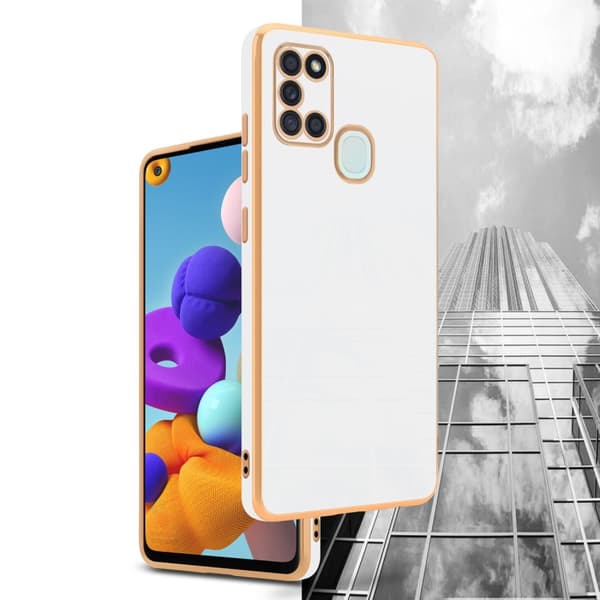 Samsung Galaxy A21s Fodral Mobilskydd Skal av flexibel TPU-silikon och med kameraskydd