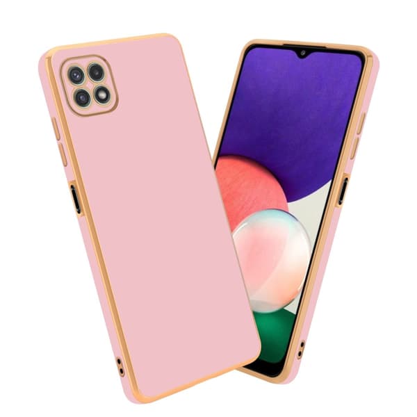 Samsung Galaxy A22 5G Cover Etui Case () Blank Pink - Guld