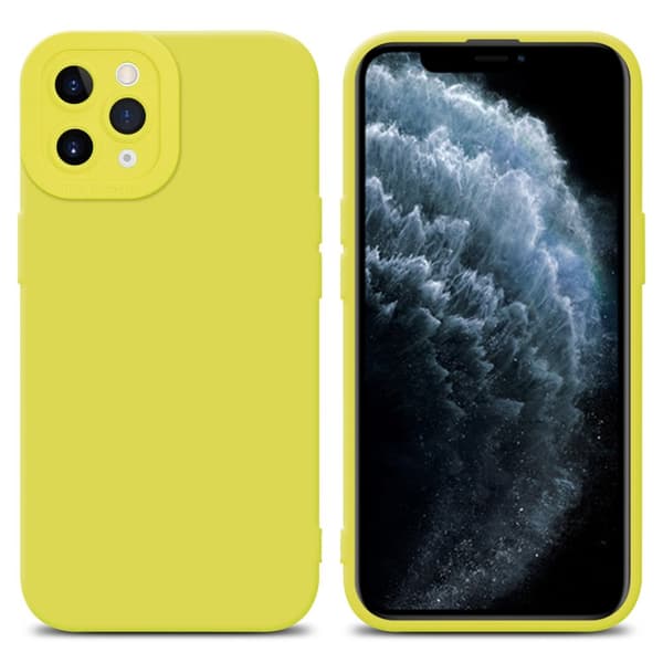 iPhone 11 PRO Fodral Skal Case Cover av flexibelt TPU-silikon Bobilskydd FLUID GUL