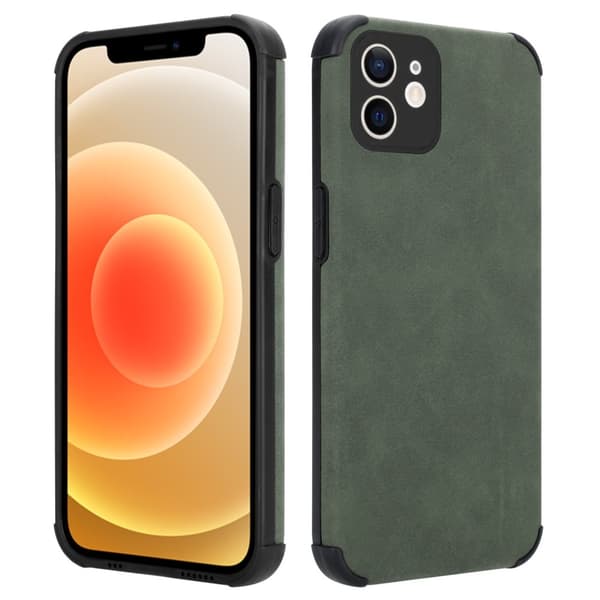 Deksel til iPhone 11 Beskyttelsesdeksel TPU-silikon med bakside av edelt kunstmuggskinn