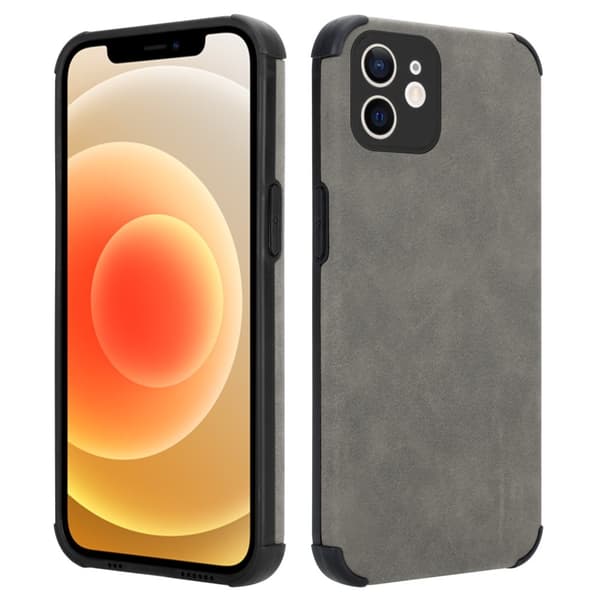 Deksel til iPhone 11 Beskyttelsesdeksel TPU-silikon med bakside av edelt kunstmuggskinn