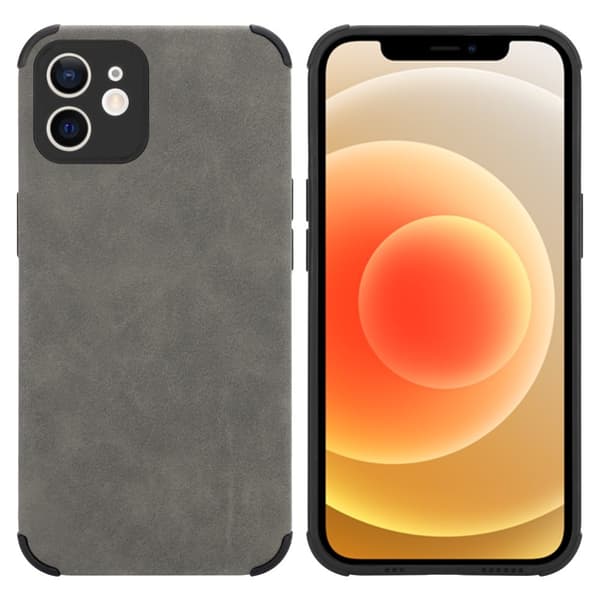 Deksel til iPhone 11 Beskyttelsesdeksel TPU-silikon med bakside av edelt kunstmuggskinn