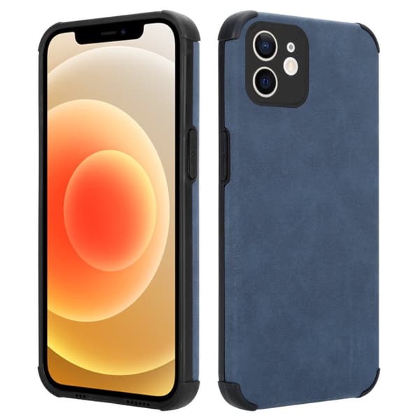 Deksel til iPhone 11 Beskyttelsesdeksel TPU-silikon med bakside av edelt kunstmuggskinn