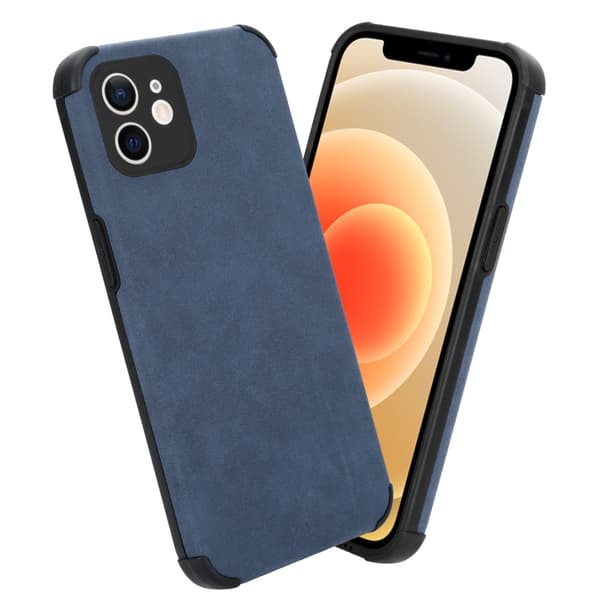 Deksel til iPhone 11 Beskyttelsesdeksel TPU-silikon med bakside av edelt kunstmuggskinn