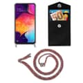 Pikkukuva 7 / 8: Samsung Galaxy A50 4G / A50s / A30s Suojakuori ketju Samsung Galaxy A50 4G / A50s / A30s Silikoni suojakotelo hopea renkaat, johto hihna ja