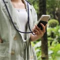 Pikkukuva 3 / 8: Samsung Galaxy A40 Suojakuori ketju Silikoni suojakotelo Gold Rings johto hihna ja irrotettava asia