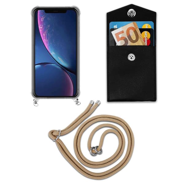 Apple iPhone 11 PRO MAX Suojakuori ketju Apple iPhone 11 PRO MAX Silikoni suojakotelo hopea renkaat, johto hihna ja irrotettava asia