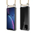 Pikkukuva 8 / 8: Apple iPhone 11 PRO MAX Suojakuori ketju Apple iPhone 11 PRO MAX Silikoni suojakotelo hopea renkaat, johto hihna ja irrotettava asia