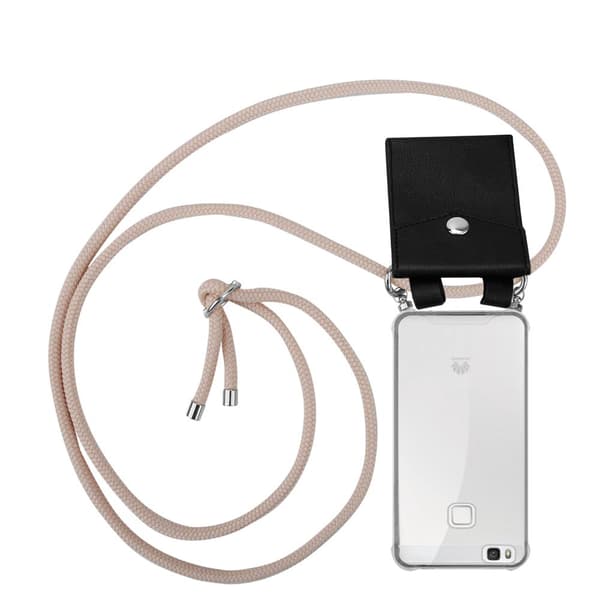 Huawei P9 LITE 2016 / G9 LITE Suojakuori ketju Huawei P9 LITE 2016 / G9 LITE Silikoni suojakotelo hopea renkaat, johto hihna ja irrotettava asia PEARLY ROSE GOLD