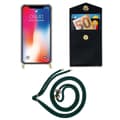 Miniatyrbilde 8 av 8: Deksel med kedja for iPhone X / XS Case med gullringer, ledningsstropp og avtakbart etui