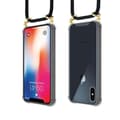 Pikkukuva 8 / 8: Apple iPhone X / XS Suojakuori ketju Silikoni suojakotelo Gold Rings johto hihna ja irrotettava asia