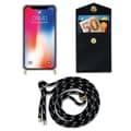 Miniatyrbilde 8 av 8: Deksel med kedja for iPhone X / XS Case med gullringer, ledningsstropp og avtakbart etui