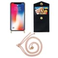 Pikkukuva 8 / 8: Apple iPhone X / XS Suojakuori ketju Silikoni suojakotelo Gold Rings johto hihna ja irrotettava asia