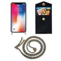 Pikkukuva 8 / 8: Apple iPhone X / XS Suojakuori ketju Silikoni suojakotelo Gold Rings johto hihna ja irrotettava asia