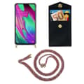 Pikkukuva 11 / 11: Samsung Galaxy A40 Suojakuori ketju Silikoni suojakotelo Gold Rings johto hihna ja irrotettava asia