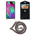 Pikkukuva 11 / 11: Samsung Galaxy A40 Suojakuori ketju Silikoni suojakotelo Gold Rings johto hihna ja irrotettava asia
