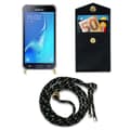 Pikkukuva 8 / 8: Samsung Galaxy J3 2016 Suojakuori ketju Silikoni suojakotelo Gold Rings johto hihna ja irrotettava asia