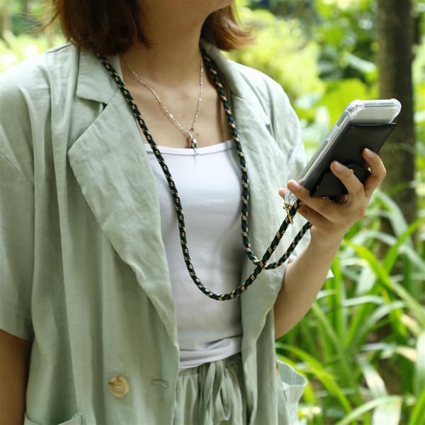 Samsung Galaxy XCover 4 / XCover 4s Suojakuori ketju Silikoni suojakotelo Gold Rings johto hihna ja irrotettava asia