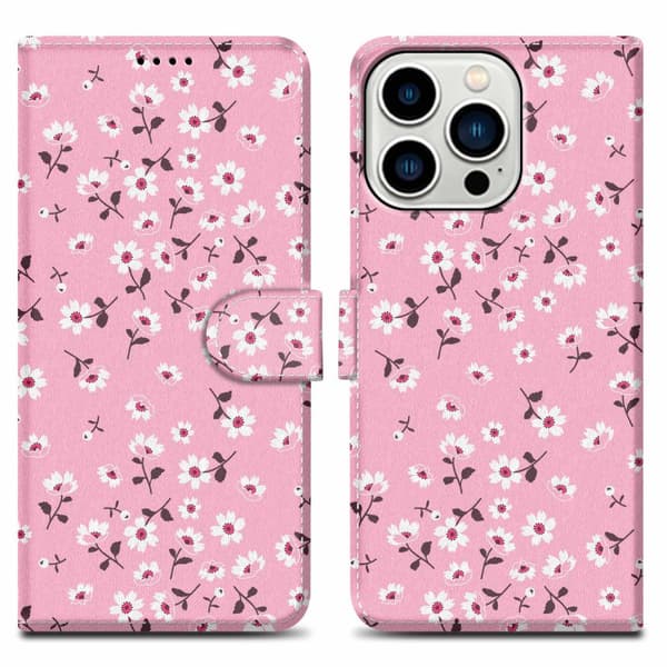 iPhone 14 PRO MAX Suojakotelo Lompakkokotelo Matkapuhelinkotelo Suojakuori jossa on magneettisuljenta, jalusta ja korttipaikka Kukkasade nro. 6
