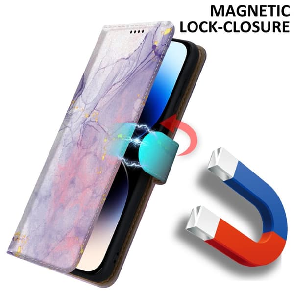 Lommebokdeksel til iPhone 14 PRO Beskyttelsesetui med magnetisk lukking, stativfunksjon og kortspor