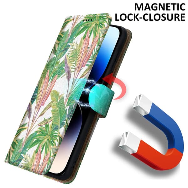 Lommebokdeksel til iPhone 14 PRO Beskyttelsesetui med magnetisk lukking, stativfunksjon og kortspor