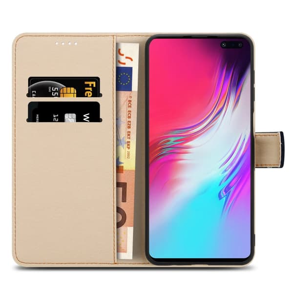 Samsung Galaxy S10 5G Suojakotelo Lompakkokotelo Matkapuhelinkotelo Suojakuori jossa on magneettisuljenta, jalusta ja korttipaikka