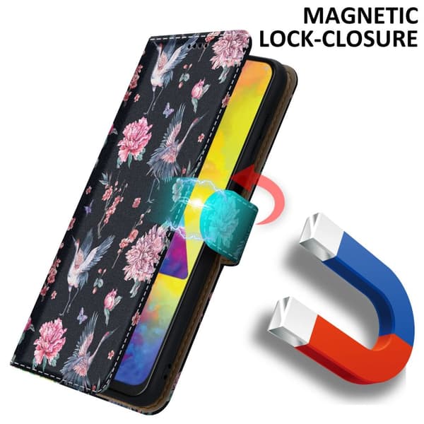 Lommebokdeksel til Samsung Galaxy M21 / M30s Beskyttelsesetui med magnetisk lukking, stativfunksjon og kortspor