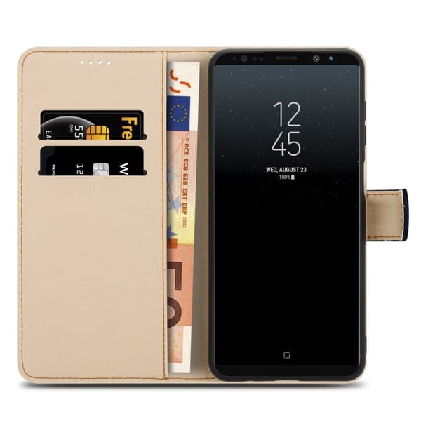 Lommebokdeksel til Samsung Galaxy NOTE 8 Beskyttelsesetui med magnetisk lukking, stativfunksjon og kortspor