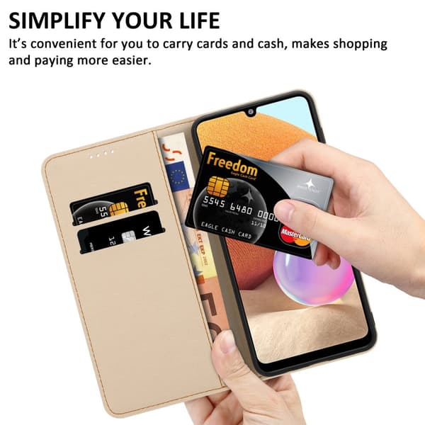 Samsung Galaxy A32 4G Skal Plånboksfodral Mobilskydd Fodral Case med magnetisk stängning, ståfunktion och kortficka