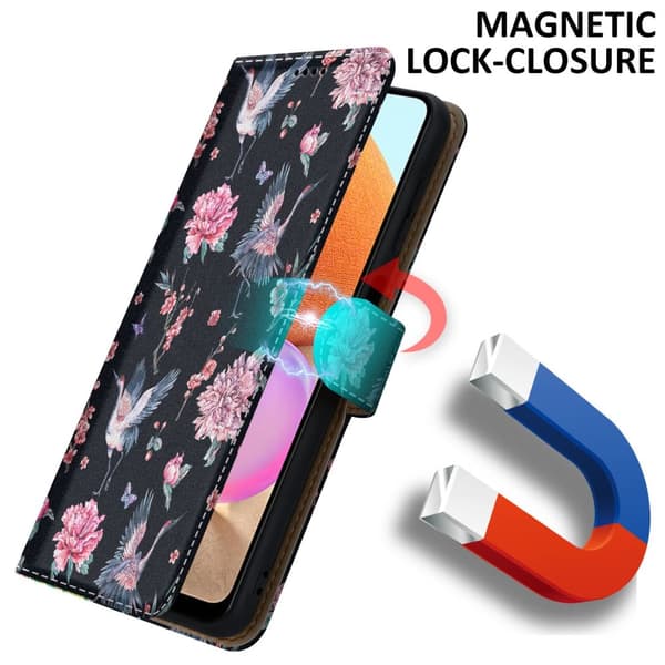 Samsung Galaxy A32 4G Skal Plånboksfodral Mobilskydd Fodral Case med magnetisk stängning, ståfunktion och kortficka