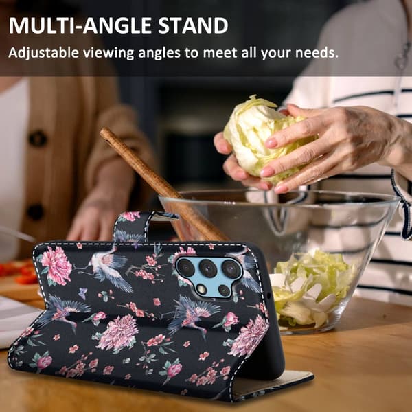 Samsung Galaxy A32 4G Skal Plånboksfodral Mobilskydd Fodral Case med magnetisk stängning, ståfunktion och kortficka