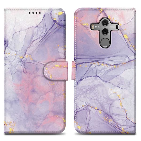 Huawei MATE 10 PRO Pungetui Cover Case () Pink Lilla Marmor Nr. 5