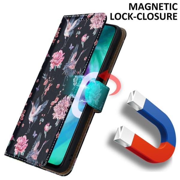 Lommebokdeksel til Honor 20 / 20S / Huawei NOVA 5T Beskyttelsesetui med magnetisk lukking, stativfunksjon og kortspor