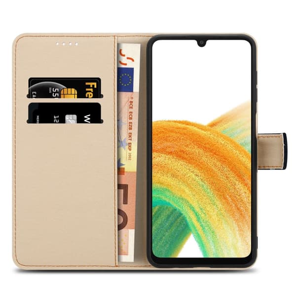 Lommebokdeksel til Samsung Galaxy A33 5G Beskyttelsesetui med magnetisk lukking, stativfunksjon og kortspor