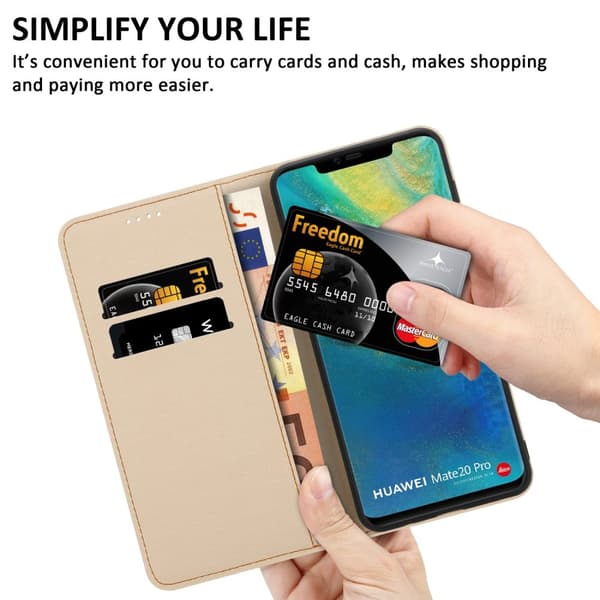 Huawei MATE 20 PRO Skal Plånboksfodral Mobilskydd Fodral Case med magnetisk stängning, ståfunktion och kortficka