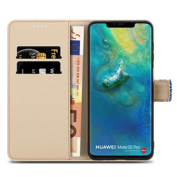Huawei MATE 20 PRO Skal Plånboksfodral Mobilskydd Fodral Case med magnetisk stängning, ståfunktion och kortficka