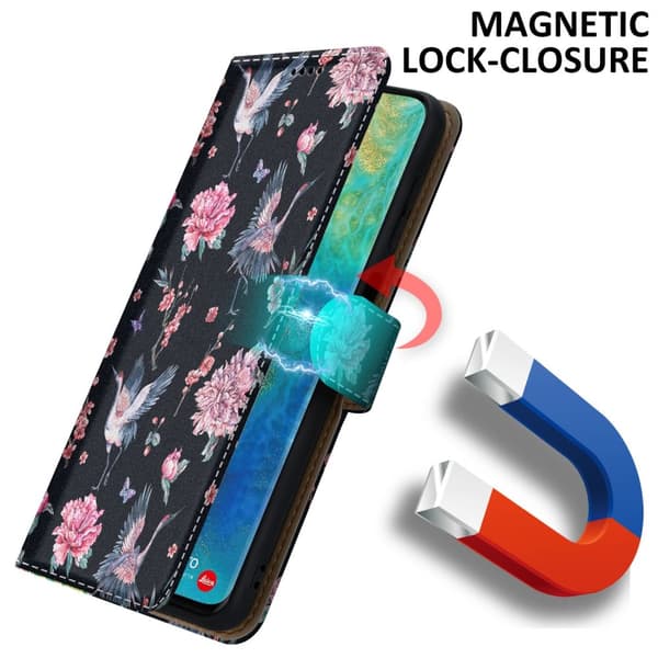 Lommebokdeksel til Huawei MATE 20 PRO Beskyttelsesetui med magnetisk lukking, stativfunksjon og kortspor