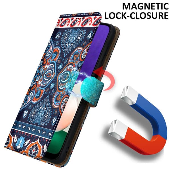 Lommebokdeksel til Samsung Galaxy A22 5G Beskyttelsesetui med magnetisk lukking, stativfunksjon og kortspor