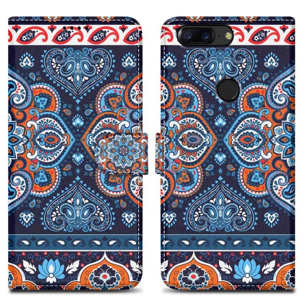 OnePlus 5T Suojakotelo Lompakkokotelo Matkapuhelinkotelo Suojakuori jossa on magneettisuljenta, jalusta ja korttipaikka