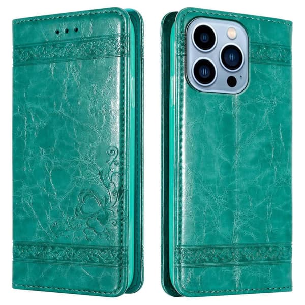 iPhone 13 PRO MAX Suojakotelo Suojakuori  Lompakkokotelo Matkapuhelinkotelo jossa on magneettisuljenta, jalusta-toiminto ja korttipaikka
